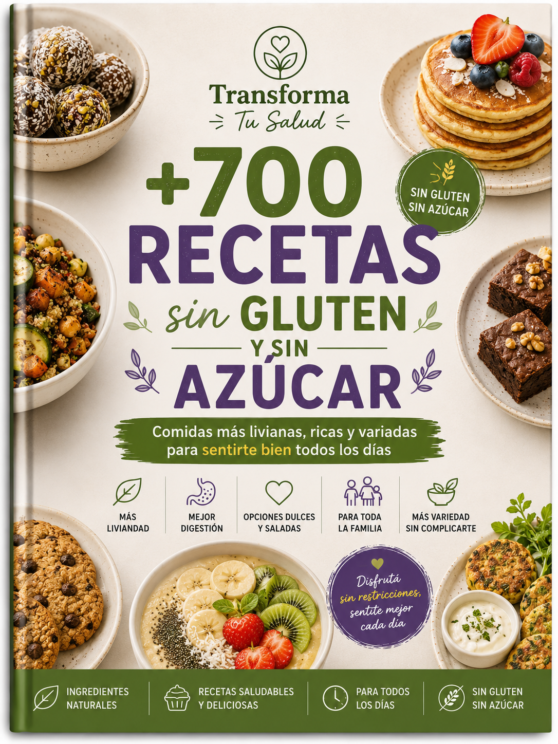 +700 Recetas Sin Gluten y Sin Azúcar
